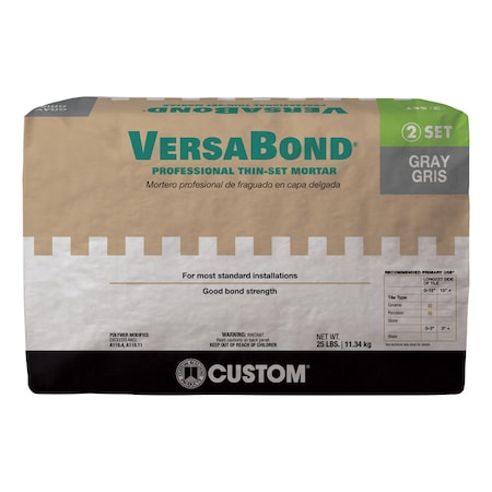 Versabond Custom Building Products VersaBond Gray Thin-Set Mortar 25 lb MTSG25
